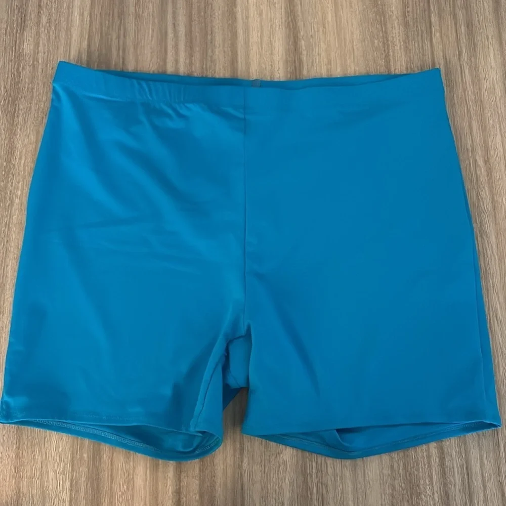 SKIMS Recycled Swim Mid Waist Short Limited Edition - Turquoise 4X NWT